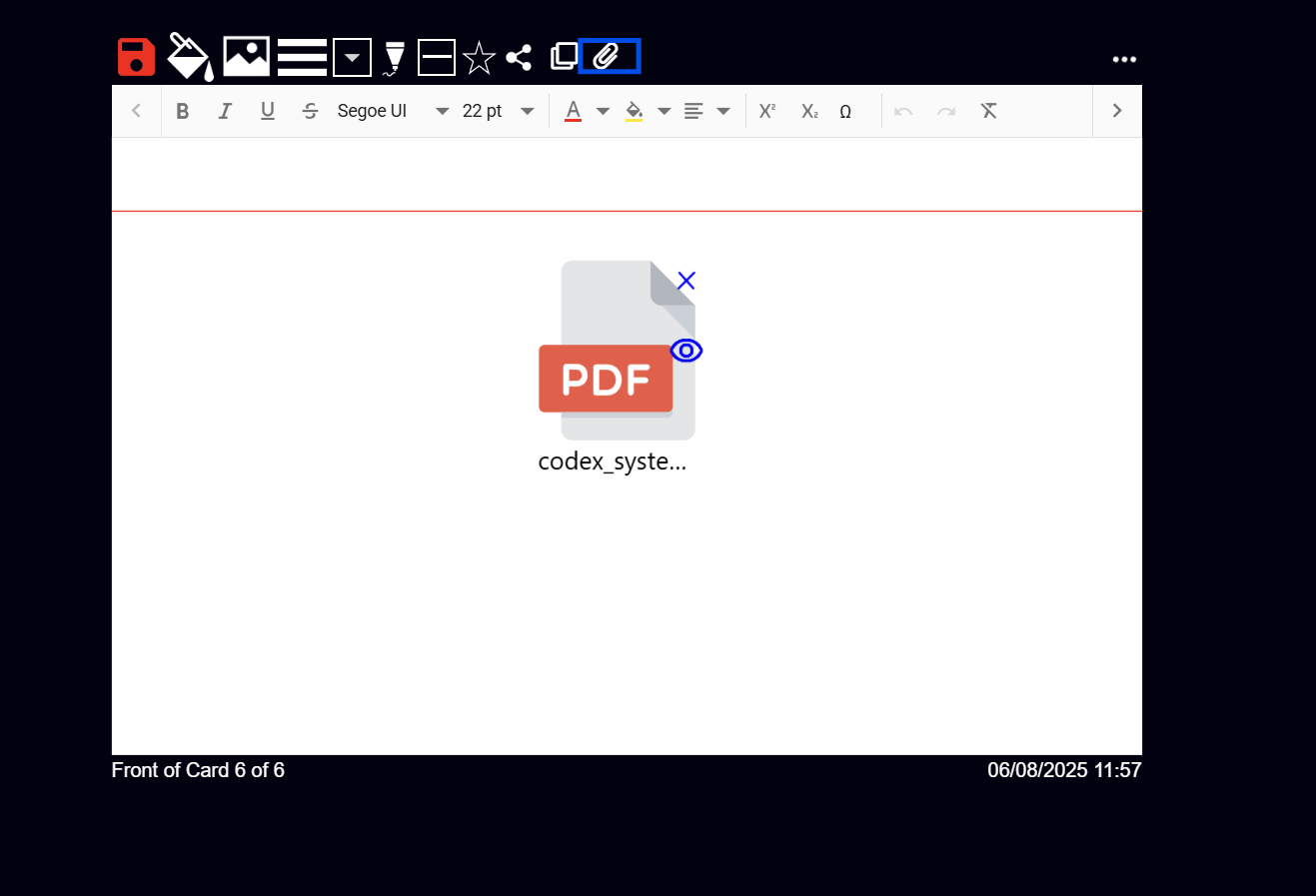 Click the Attach File icon to attach a File to a Card